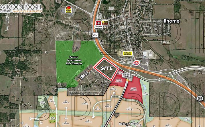 Pictures of Land property located at SEC - U.S. 287 & Ellis Ln, Rhome, TX 76078 for sales - image #1