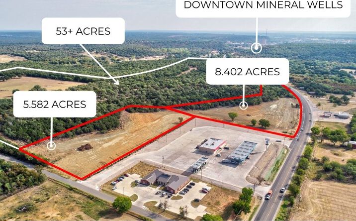 Pictures of Land property located at 8.402 AC W US Hwy 180 Highway, Mineral Wells, TX 76067 for sales - image #1