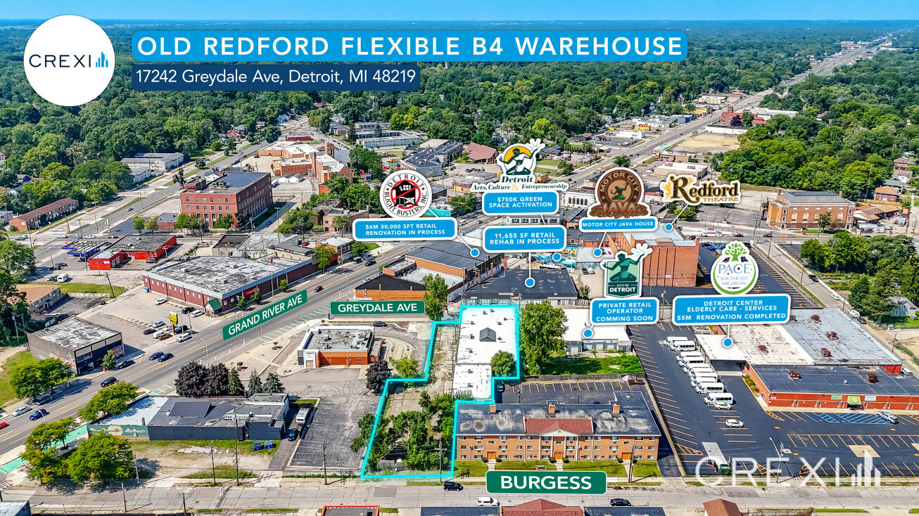 Pictures of Industrial, Retail property located at 17242 Greydale Ave, Detroit, MI 48219 for sales - image #1