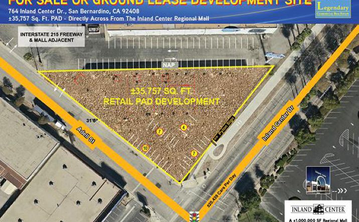 Pictures of Land property located at 764 Inland Center Dr, San Bernardino, CA 92408 for sales - image #1