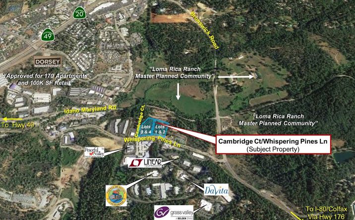 Pictures of Office, Industrial, Land property located at Whispering Pines Ln / Cambridge Ct, Grass Valley, CA 95945 for sales - image #1