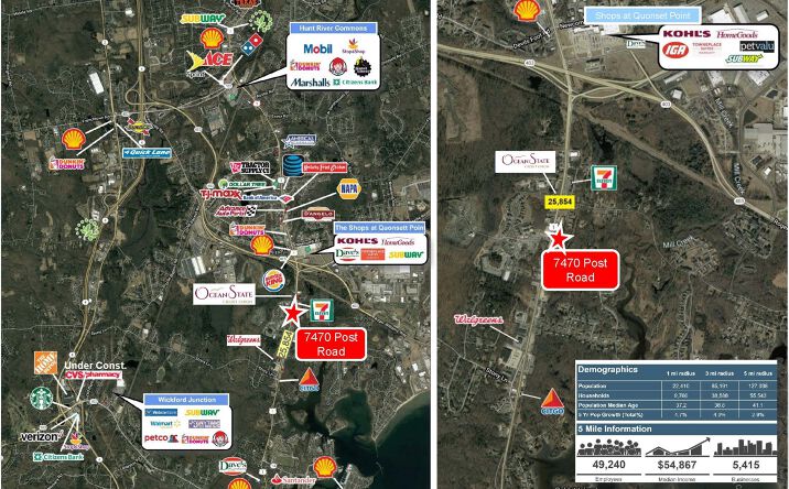 Pictures of Retail, Land property located at 7470 Post Rd, North Kingstown, RI 02852 for sales - image #1