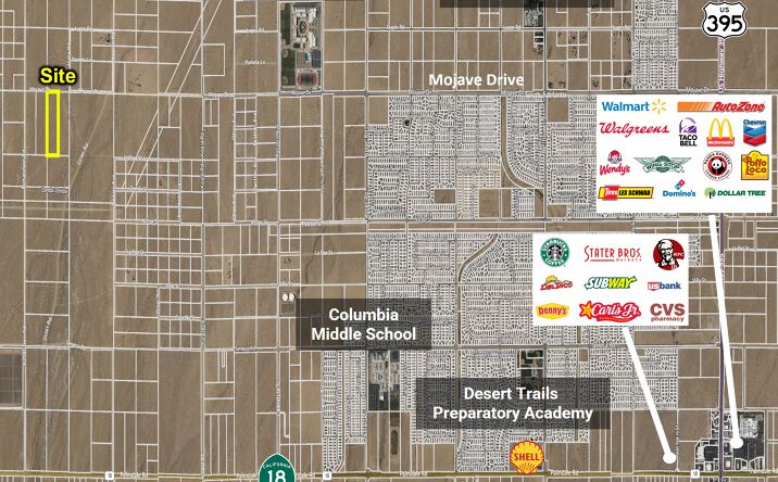 Pictures of Land property located at ±10 Acres Mojave Dr, Adelanto, CA 92301 for sales - image #1