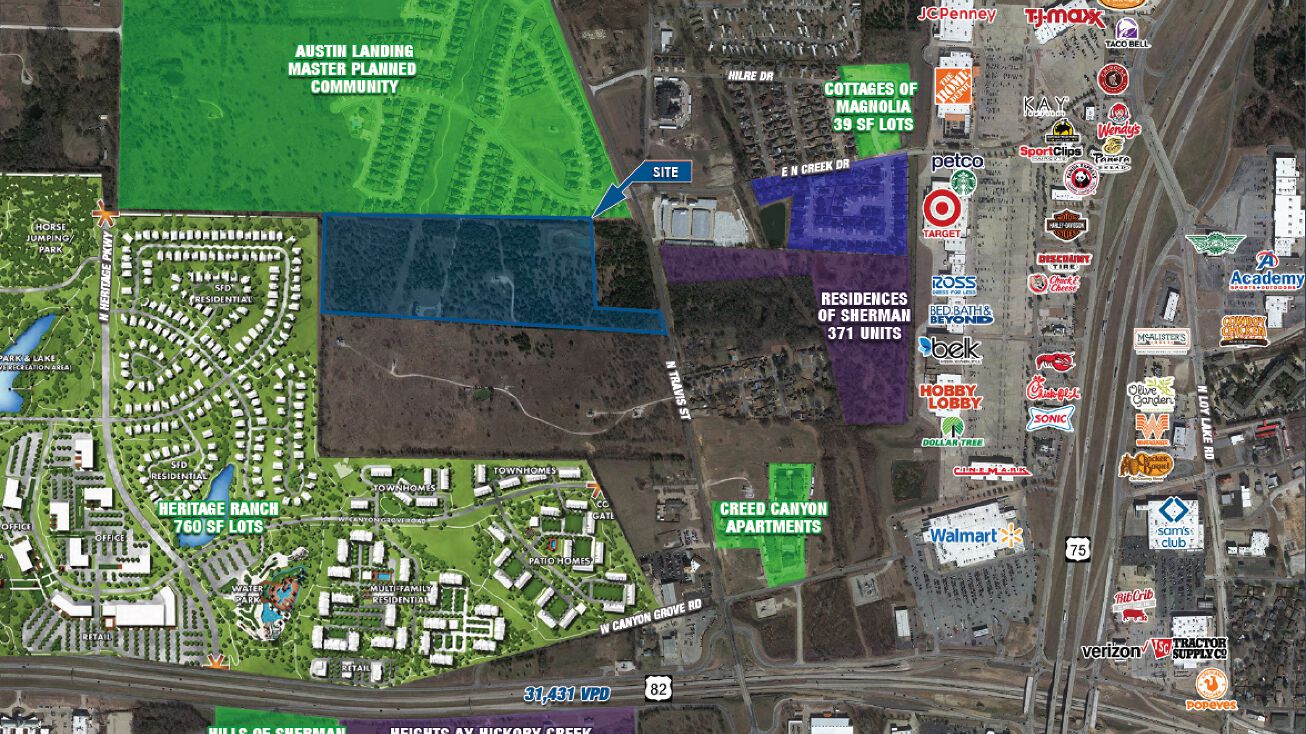 4513 N Travis St, Sherman, TX 75092 Land for Sale 31 Acres in the
