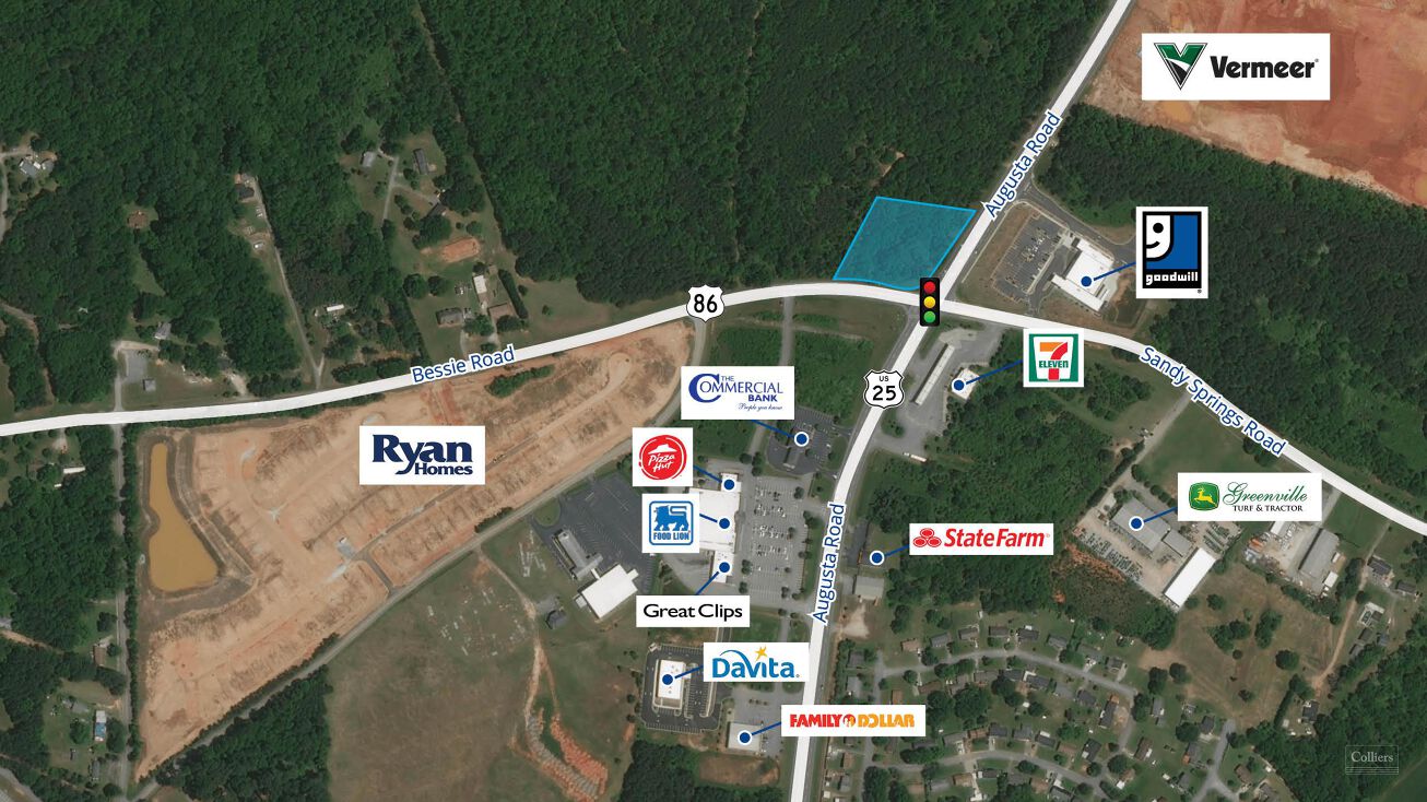 Hwy 25 at Sandy Springs Rd, Powdersville, SC 29673