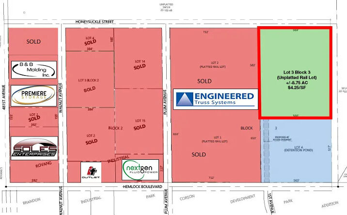 Pictures of Land property located at Rovang Industrial Park, Brandon, SD 57005 for sales - image #1