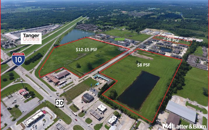 Pictures of Land property located at 100 Acres at I-10, Hwy 30 and Veterans, Gonzales, LA 70737 for sales - image #1