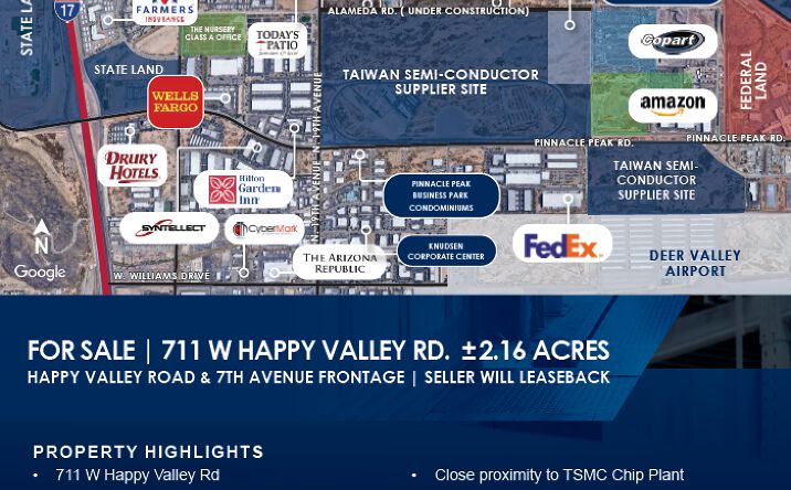 Pictures of Land property located at 711 W Happy Valley Rd, Phoenix, AZ 85085 for sales - image #1