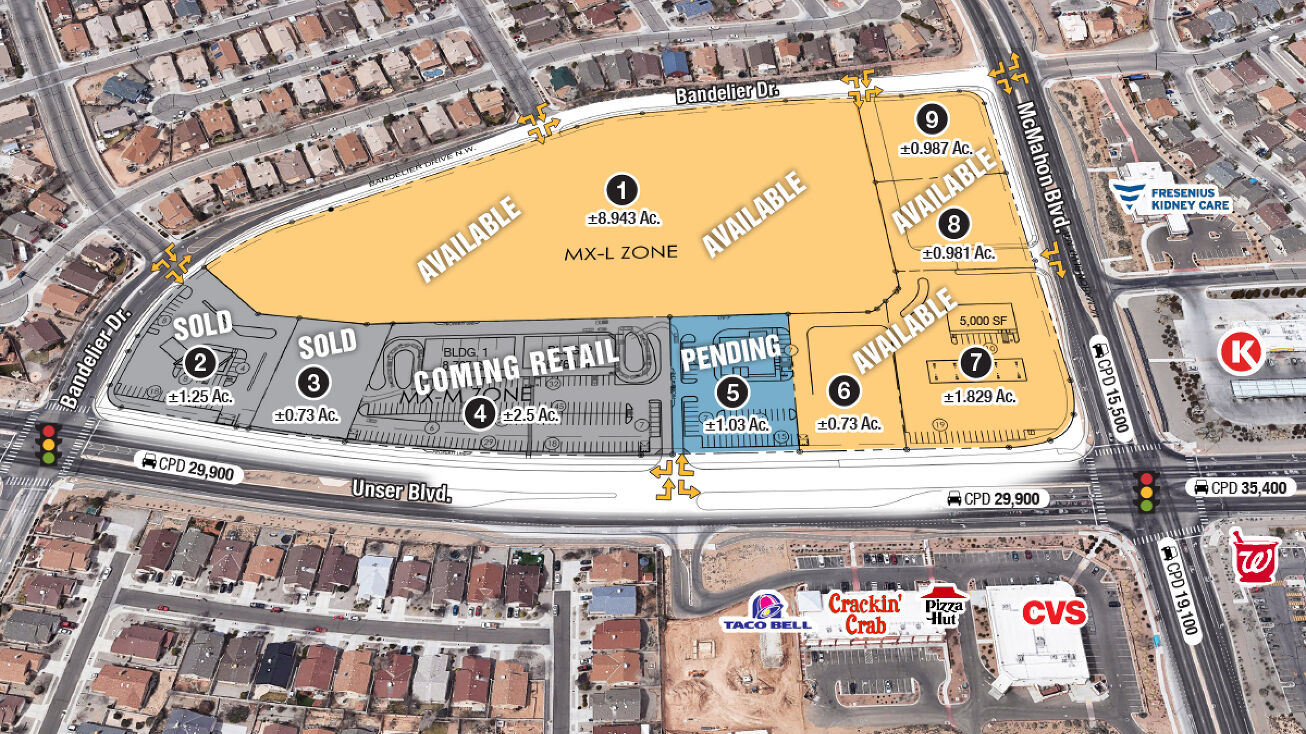 SWC of Unser and McMahon, Albuquerque, NM 87114