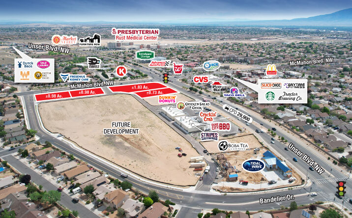 Pictures of Land, Retail property located at SWC of Unser and McMahon, Albuquerque, NM 87114 for sales - image #1