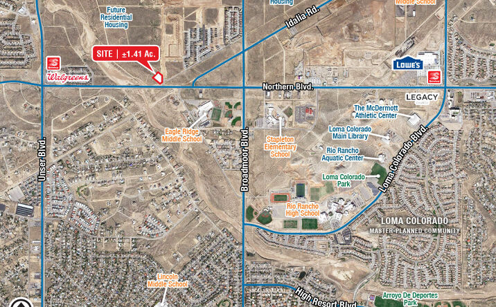Pictures of Land property located at NW of Northern and Edinburgh, Rio Rancho, NM 87144 for sales - image #1
