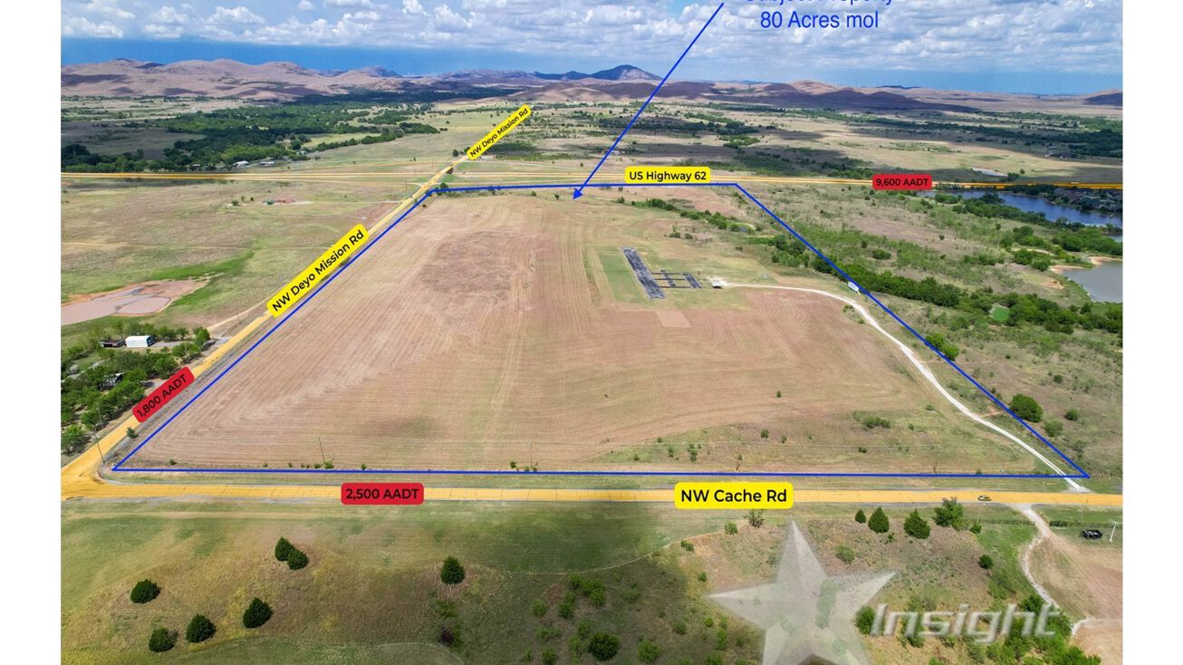 80 NW Cache Rd, Lawton, OK 73505 Land for Sale 80 acres on NW Cache