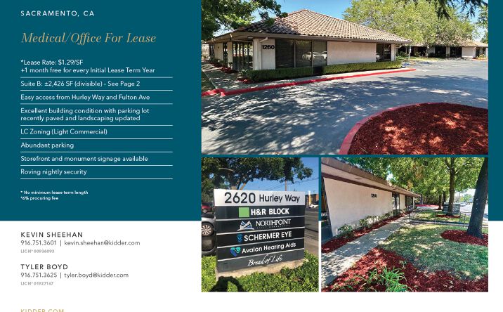 Pictures of Office property located at 2620 Hurley Way, Sacramento, CA 95864 for lease - image #1