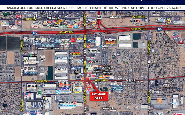 Pictures of Retail, Land property located at NEC of 99th Ave & Van Buren St., Tolleson, AZ 85353 for lease - image #1