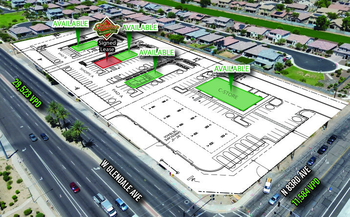 Pictures of Land property located at NWC 83rd & Glendale, Glendale, AZ 85305 for lease - image #1
