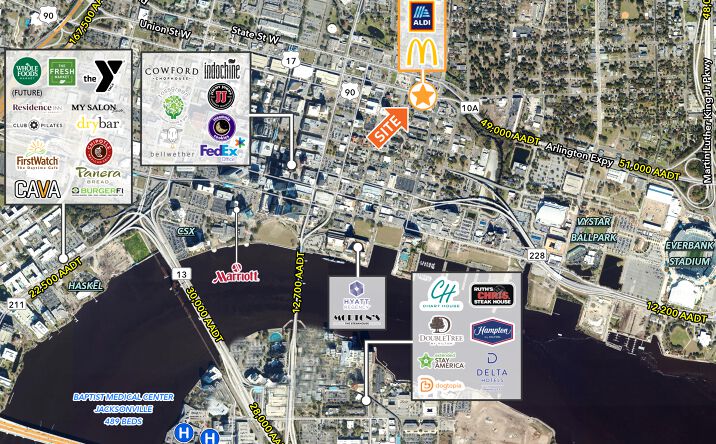 Pictures of Retail property located at 777 N Market St, Jacksonville, FL 32202 for lease - image #1