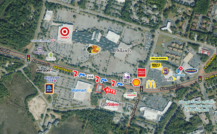 Pictures of Restaurant property located at 14020 Abercorn St, Savannah, GA 31419 for lease - image #1