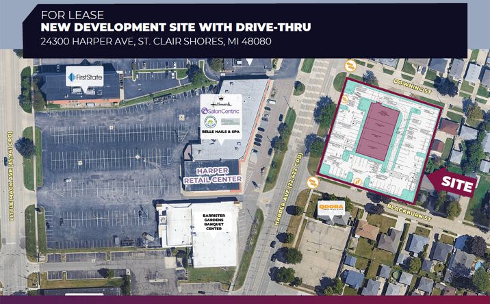 Pictures of Retail, Land property located at 24300 Harper Ave, St. Clair Shores, MI 48080 for lease - image #1