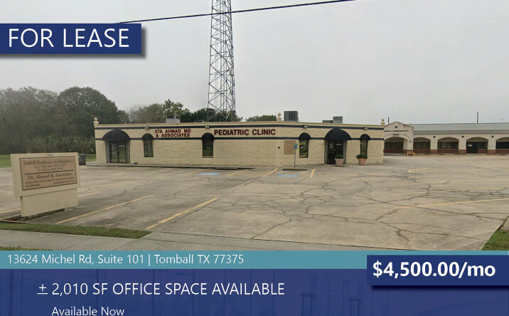 Pictures of Office property located at 13624 Michel Rd, Tomball, TX 77375 for lease - image #1