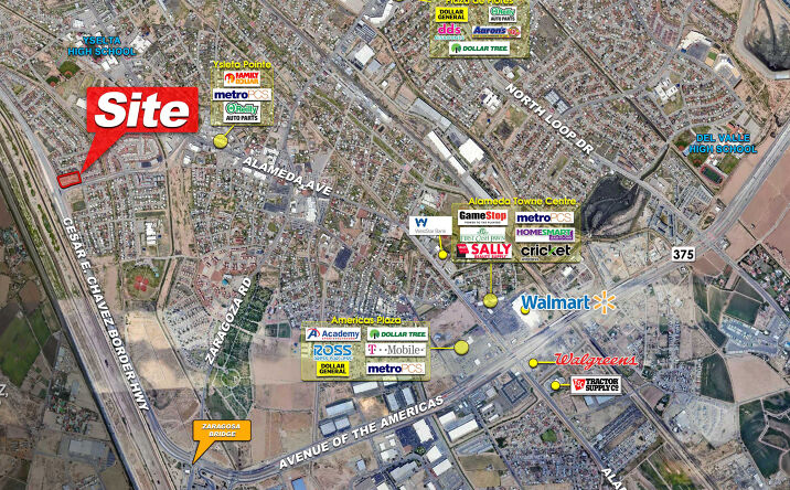 Pictures of Land property located at NWC Padres & Border Highway, YSLETA SUR, TX 79907 for lease - image #1