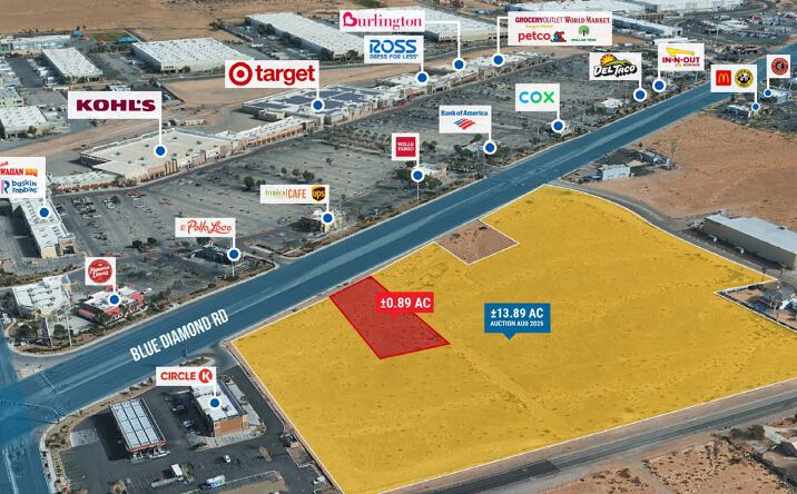 Pictures of Land property located at E/E/SEC Blue Diamond & Arville Enterprise, Las Vegas, NV 89139 for lease - image #1
