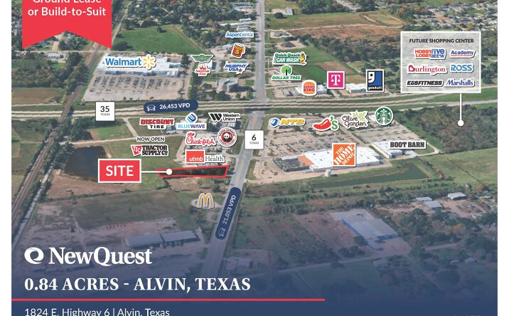 Pictures of Retail, Land property located at 1824 E Hwy 6, Alvin, TX 77511 for lease - image #1