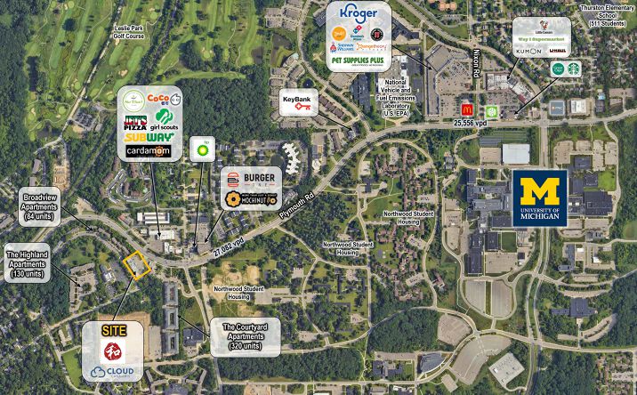 Pictures of Retail, Restaurant property located at 1760 Plymouth Rd, Ann Arbor, MI 48105 for lease - image #1