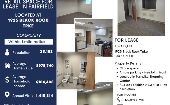Pictures of Office property located at 1925 Black Rock Tpke, Fairfield, CT 06824 for lease - image #1