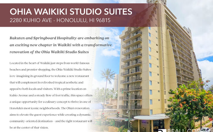 Pictures of Retail, Restaurant property located at 2280 Kūhiō Ave., Honolulu, HI 96815 for lease - image #1