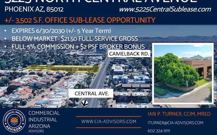 Pictures of Office property located at 5225 N Central Ave, Phoenix, AZ 85012 for lease - image #1