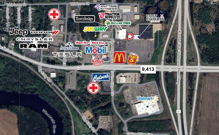 Pictures of Retail, Office, Special Purpose property located at 3430 E Main St, Merrill, WI 54452 for lease - image #1