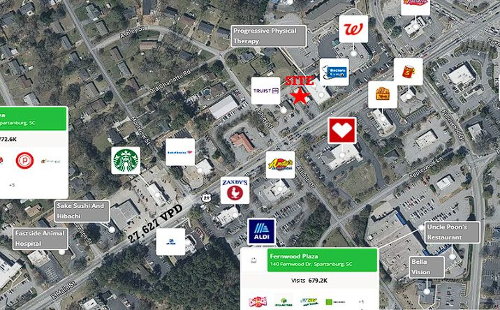 Pictures of Retail property located at 1752 E Main St, Spartanburg, SC 29307 for lease - image #1