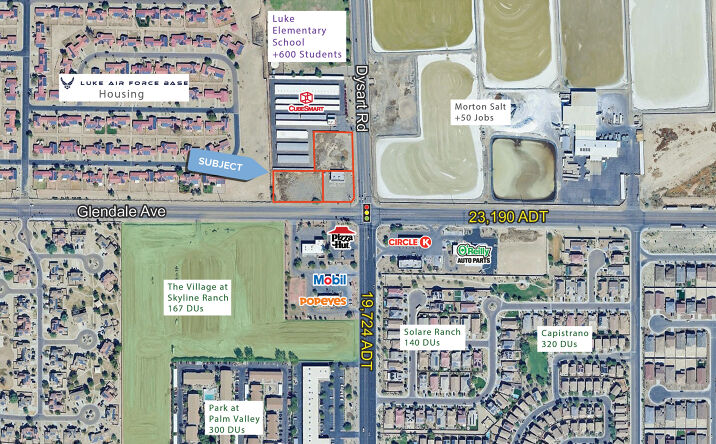 Pictures of Land property located at NWC Dysart Rd & Glendale Ave, Glendale, US 85307 for lease - image #1