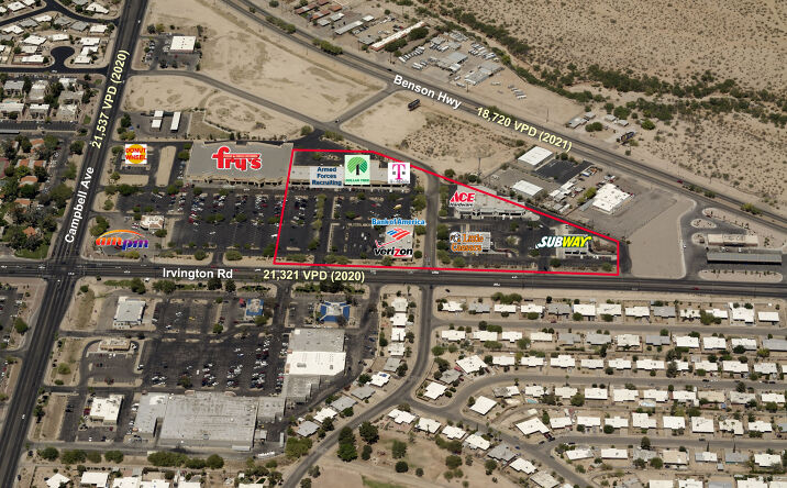 Pictures of Retail property located at 1975, 2031, 2051, 2071, 2091 E. Irvington Road & 4801 S. Campbell Avenue, Tucson, AZ 85706 for lease - image #1