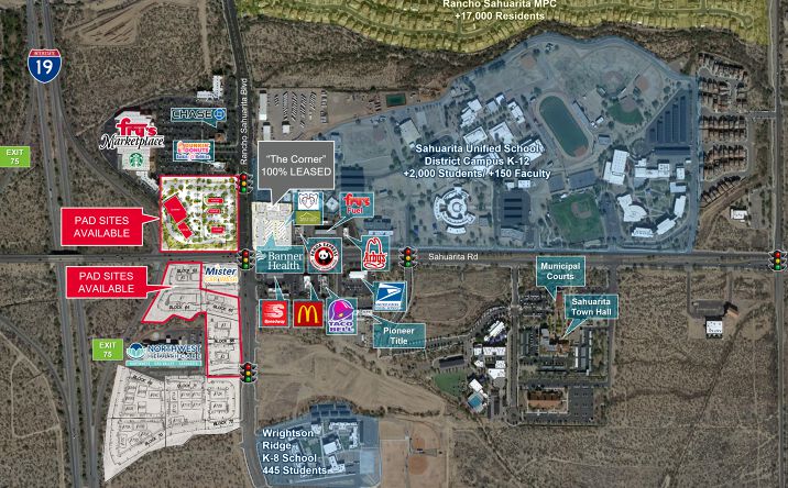 Pictures of Land property located at NWC Rancho Sahuarita Blvd. & I-19 Interchange, Sahuarita, AZ 85629 for lease - image #1