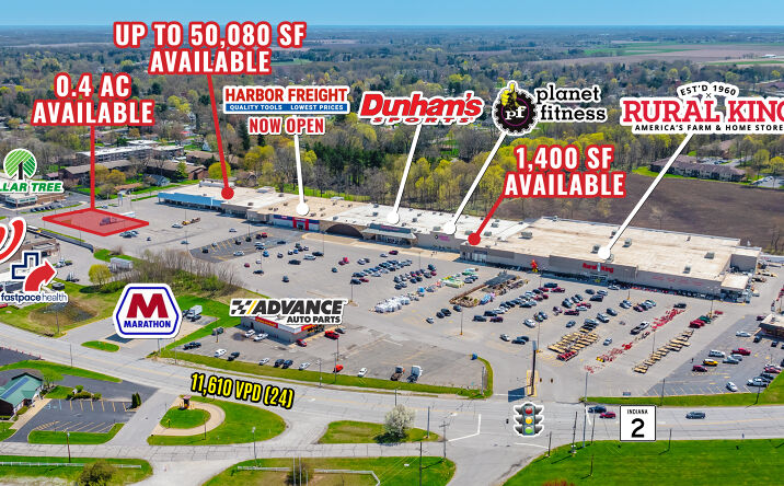 Pictures of Retail property located at 1460 W State Rd 2, La Porte, IN 46350 for lease - image #1