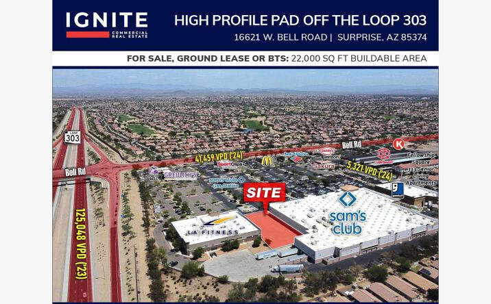 Pictures of Retail, Land property located at 16621 W Bell Rd, Surprise, AZ 85374 for lease - image #1