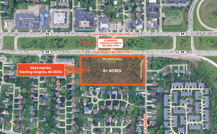 Pictures of Land property located at 11144 Hall Rd, Sterling Heights, MI 48314 for lease - image #1
