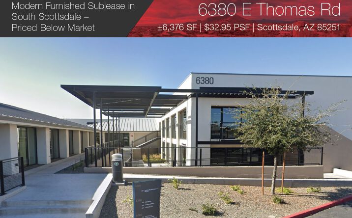 Pictures of Office property located at 6380 E Thomas Rd, Scottsdale, AZ 85251 for lease - image #1