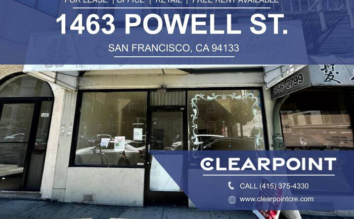 Pictures of Retail, Office property located at 1463 Powell St, SF, CA 94133 for lease - image #1