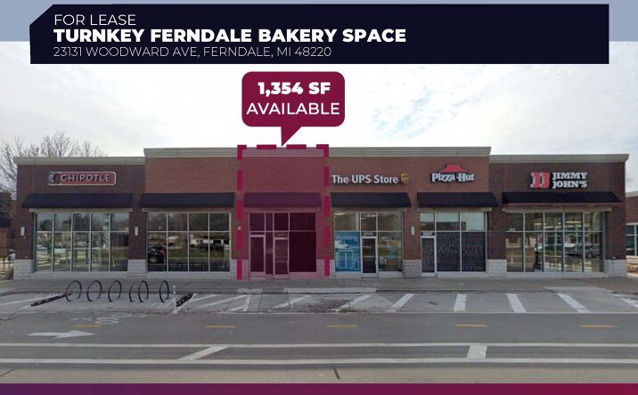 Pictures of Retail, Restaurant property located at 23131 Woodward Ave, Ferndale, MI 48220 for lease - image #1