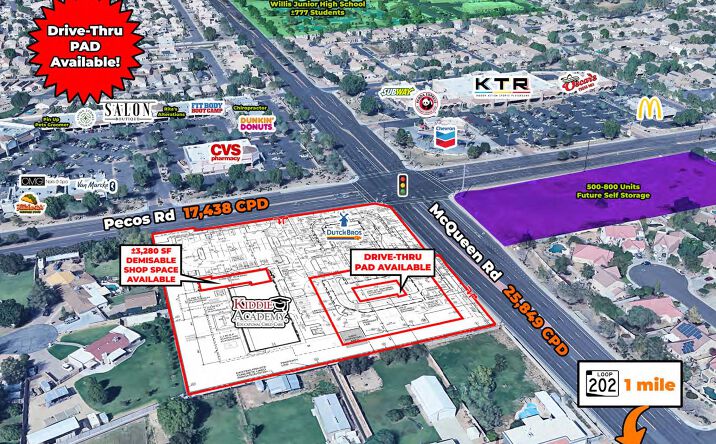 Pictures of Retail property located at Southwest Corner of McQueen Rd and Pecos Rd, Chandler, AZ 85286 for lease - image #1