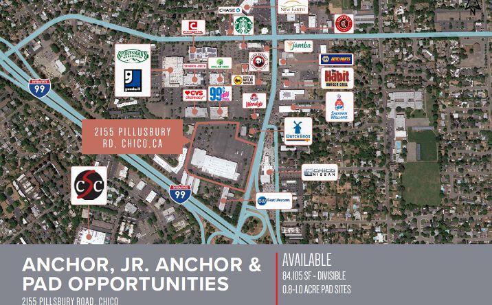Pictures of Retail, Land property located at 2155 Pillsbury Rd, Chico, CA 95926 for lease - image #1