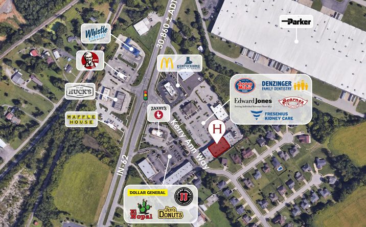 Pictures of Retail property located at 5560 IN-62, Jeffersonville, IN 47130 for lease - image #1