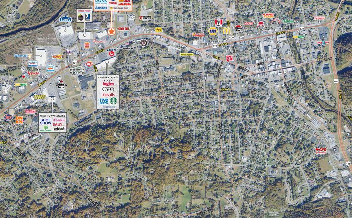 Pictures of Retail property located at 601 W Elk Ave, Elizabethton, TN 37643 for lease - image #1