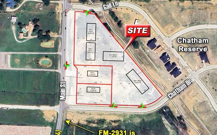 Pictures of Retail property located at NEC of FM-2931 & Chatham Rd, Aubrey, TX 76227 for lease - image #1