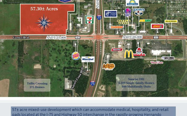 Pictures of Land property located at Interstate 75 & Cortez Boulevard (SR-50), Brooksville, FL 34602 for lease - image #1