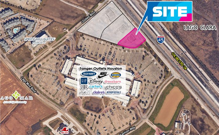 Pictures of Land property located at Interstate 45 & Outlets Blvd, Texas City, TX 77539 for lease - image #1