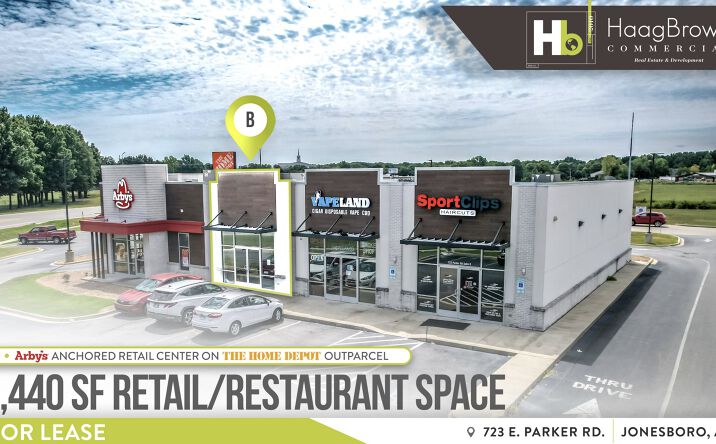 Pictures of Retail, Restaurant property located at 723 E Parker Rd, Jonesboro, AR 72404 for lease - image #1