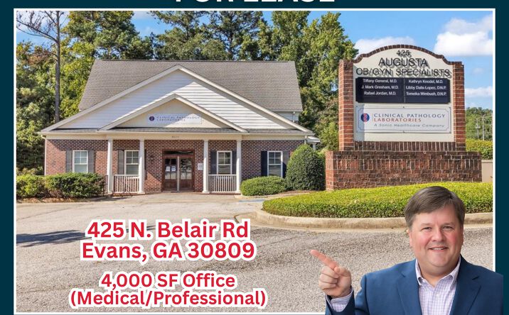 Pictures of Office property located at 425 N Belair Rd, Evans, GA 30809 for lease - image #1